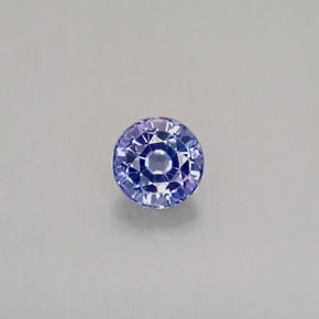 0.39캐럿 천연 푸르스름한 바이올렛 사파이어, 라운드 컷, 4.18 mm, VS