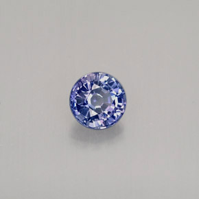 0.39캐럿 천연 푸르스름한 바이올렛 사파이어, 라운드 컷, 4.18 mm, VS