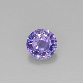 0.51캐럿 천연 블루 바이올렛 사파이어, 라운드 컷, 4.56 mm, VS