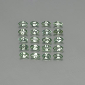 캐럿 천연 그린 사파이어 보석, 마퀴즈, 4.4×2.5 mm, VS