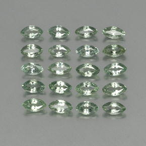 캐럿 천연 그린 사파이어 보석, 마퀴즈, 4.4×2.5 mm, VS