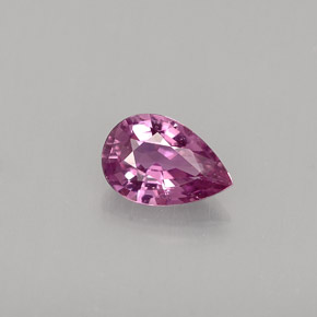 0.52캐럿 천연 핑크빛 퍼플 사파이어, 배 모양, 6.1×4.1 mm, VVS