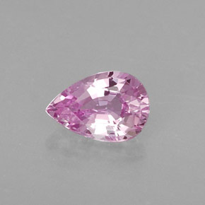 0.54캐럿 천연 핑크 사파이어, 배 모양, 6×4.1 mm, VVS-VS