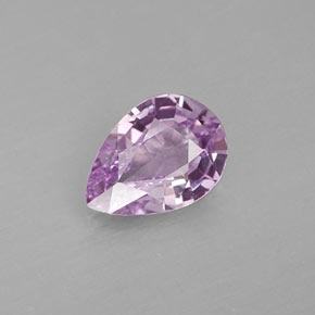 0.39캐럿 천연 라이트 바이올렛 사파이어, 배 모양, 5.8×4.1 mm, VVS