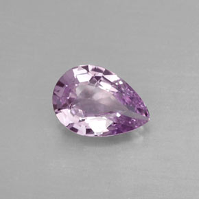 0.39캐럿 천연 라이트 바이올렛 사파이어, 배 모양, 5.8×4.1 mm, VVS