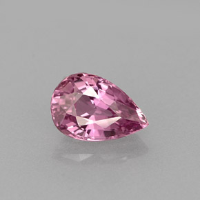 0.60캐럿 천연 핑크빛 로즈 사파이어, 배 모양, 6.1×4.1 mm, VVS-VS
