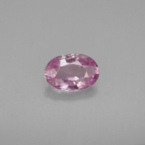 0.63캐럿 천연 핑크빛 바이올렛 사파이어, 타원형 컷, 6.1×4.2 mm, VVS