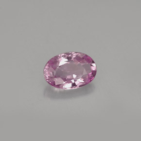 0.63캐럿 천연 핑크빛 바이올렛 사파이어, 타원형 컷, 6.1×4.2 mm, VVS