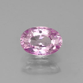 0.66캐럿 천연 핑크빛 바이올렛 사파이어, 타원형 컷, 5.9×4.1 mm, VVS