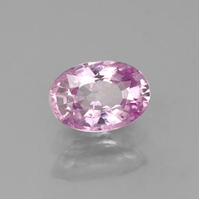 0.66캐럿 천연 핑크빛 바이올렛 사파이어, 타원형 컷, 5.9×4.1 mm, VVS