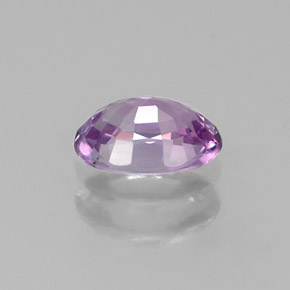 0.61캐럿 천연 핑크빛 바이올렛 사파이어, 타원형 컷, 6×4.1 mm, VVS-VS