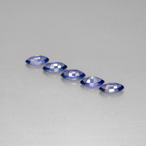 캐럿 천연 블루 사파이어 보석, 마퀴즈, 7×3.6 mm, VS