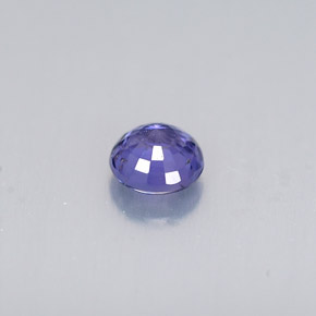 0.43캐럿 천연 바이올렛 블루 사파이어, 라운드 컷, 4.28 mm, VS