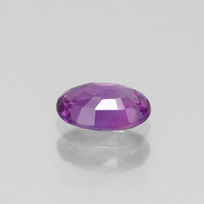 0.56캐럿 천연 핑크빛 퍼플 사파이어, 타원형 컷, 6×4.2 mm, VVS