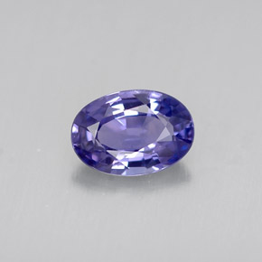 0.53캐럿 천연 블루 바이올렛 사파이어, 타원형 컷, 5.9×4.1 mm, VS