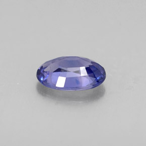 0.53캐럿 천연 블루 바이올렛 사파이어, 타원형 컷, 5.9×4.1 mm, VS