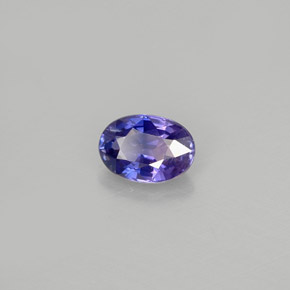 0.59캐럿 천연 블루 바이올렛 사파이어, 타원형 컷, 5.8×4.1 mm, VS