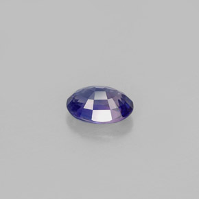 0.59캐럿 천연 블루 바이올렛 사파이어, 타원형 컷, 5.8×4.1 mm, VS