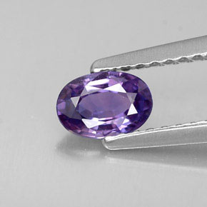 0.48캐럿 천연 핑크빛 바이올렛 사파이어, 타원형 컷, 5.8×4 mm, VS