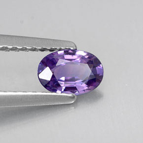 0.48캐럿 천연 핑크빛 바이올렛 사파이어, 타원형 컷, 5.8×4 mm, VS