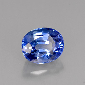 1.16캐럿 천연 콘플라워 블루 사파이어, 타원형 컷, 6.4×5.3 mm, VVS