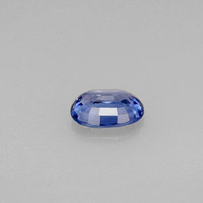 1.00캐럿 천연 콘플라워 블루 사파이어, 타원형 컷, 7×5.3 mm, VVS