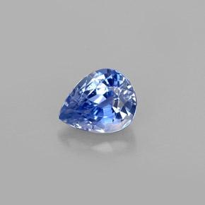 0.93캐럿 천연 라이트 블루 사파이어, 배 모양, 6.6×5.2 mm, VVS-VS