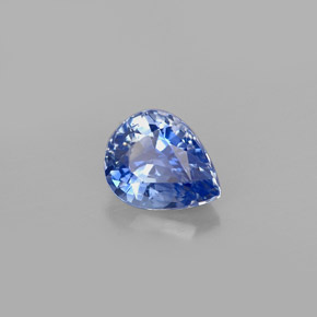 0.93캐럿 천연 라이트 블루 사파이어, 배 모양, 6.6×5.2 mm, VVS-VS