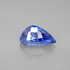 3.60캐럿 천연 콘플라워 블루 사파이어, 배 모양, 10.9×7.2 mm, VVS-VS