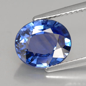 2.79캐럿 천연 콘플라워 블루 사파이어, 타원형 컷, 9.5×8.1 mm, IF