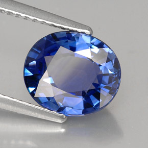 2.79캐럿 천연 콘플라워 블루 사파이어, 타원형 컷, 9.5×8.1 mm, IF