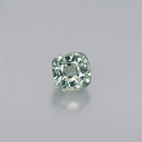0.62캐럿 천연 그린 사파이어, 쿠션 컷, 4.3×4.3 mm, VS