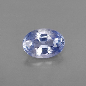 0.59캐럿 천연 라이트 블루 사파이어, 타원형 컷, 5.9×4.1 mm, VS