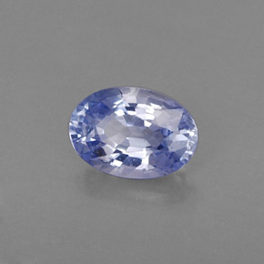 0.59캐럿 천연 라이트 블루 사파이어, 타원형 컷, 5.9×4.1 mm, VS