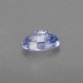 0.59캐럿 천연 라이트 블루 사파이어, 타원형 컷, 5.9×4.1 mm, VS