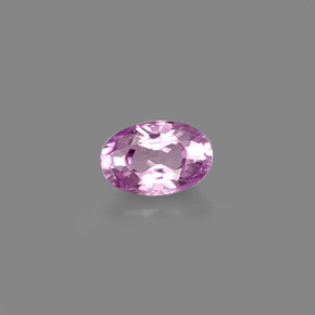 0.61캐럿 천연 핑크빛 바이올렛 사파이어, 타원형 컷, 5.9×3.9 mm, VVS-VS
