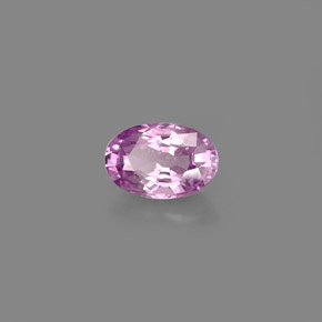 0.61캐럿 천연 핑크빛 바이올렛 사파이어, 타원형 컷, 5.9×3.9 mm, VVS-VS