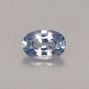 0.56캐럿 천연 라이트 블루 사파이어, 타원형 컷, 6.1×4.1 mm, VVS-VS