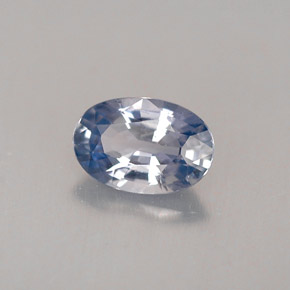 0.56캐럿 천연 라이트 블루 사파이어, 타원형 컷, 6.1×4.1 mm, VVS-VS