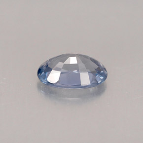 0.56캐럿 천연 라이트 블루 사파이어, 타원형 컷, 6.1×4.1 mm, VVS-VS