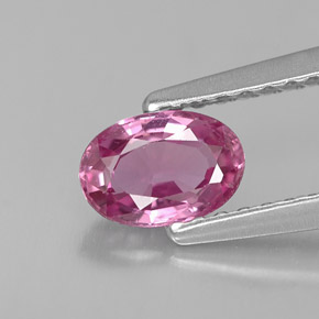 0.68캐럿 천연 퍼플 핑크 사파이어, 타원형 컷, 6.2×4.3 mm, VVS-VS
