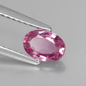 0.68캐럿 천연 퍼플 핑크 사파이어, 타원형 컷, 6.2×4.3 mm, VVS-VS