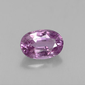 0.63캐럿 천연 핑크빛 바이올렛 사파이어, 타원형 컷, 6×4.1 mm, VS