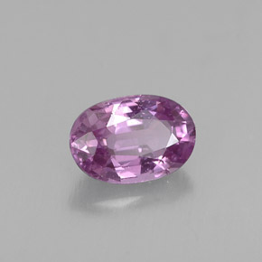 0.63캐럿 천연 핑크빛 바이올렛 사파이어, 타원형 컷, 6×4.1 mm, VS