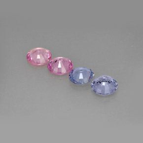 캐럿 천연 멀티컬러 사파이어 보석, 라운드 컷, 4.95 mm, VVS-VS