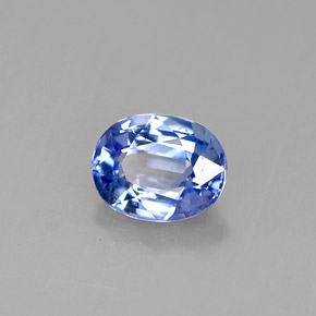 0.88캐럿 천연 콘플라워 블루 사파이어, 타원형 컷, 6.3×5 mm, VVS