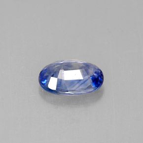 0.82캐럿 천연 콘플라워 블루 사파이어, 타원형 컷, 6.8×4.9 mm, VVS-VS