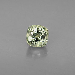 0.58캐럿 천연 그린 사파이어, 쿠션 컷, 4.3×4.2 mm, VVS