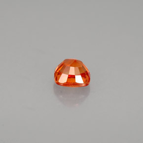 0.55캐럿 천연 만다린 오렌지 사파이어, 쿠션 컷, 4.2×4.2 mm, VS