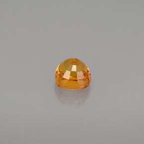 0.61캐럿 천연 옐로우 오렌지 사파이어, 쿠션 컷, 4.3×4.3 mm, VS